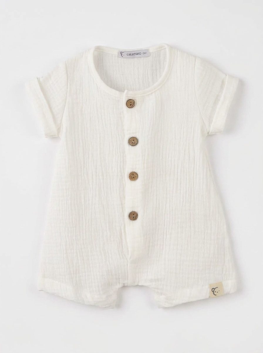 Muslin Button Romper
