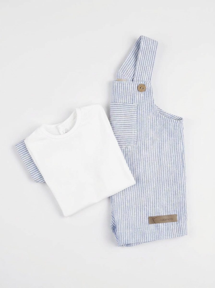Striped Overalls and Tee, view 2