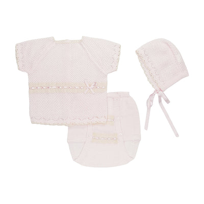 Mila Baby Girl Three Piece Knitted Set